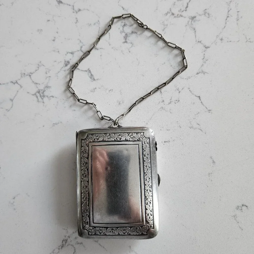 Antique Victorian Silver Engraved Wristlet